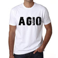 Men's Tee Shirt Vintage T shirt Agio X-Small White 00560