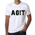 Men's Tee Shirt Vintage T shirt Agit X-Small White 00560