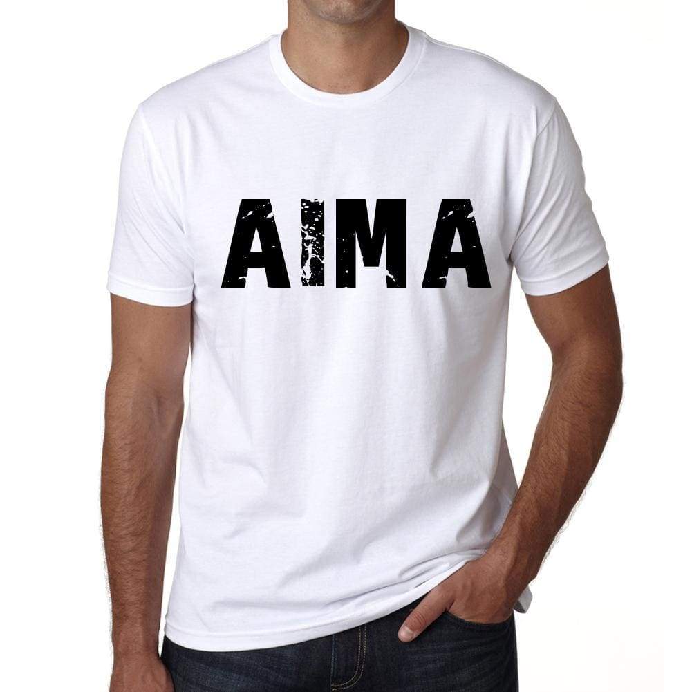 Mens Tee Shirt Vintage T Shirt Aima X-Small White 00560 - White / Xs - Casual