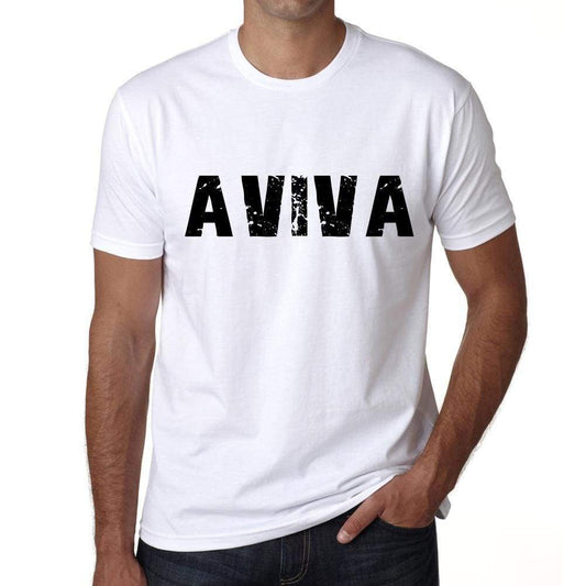 Mens Tee Shirt Vintage T Shirt Aviva X-Small White 00561 - White / Xs - Casual
