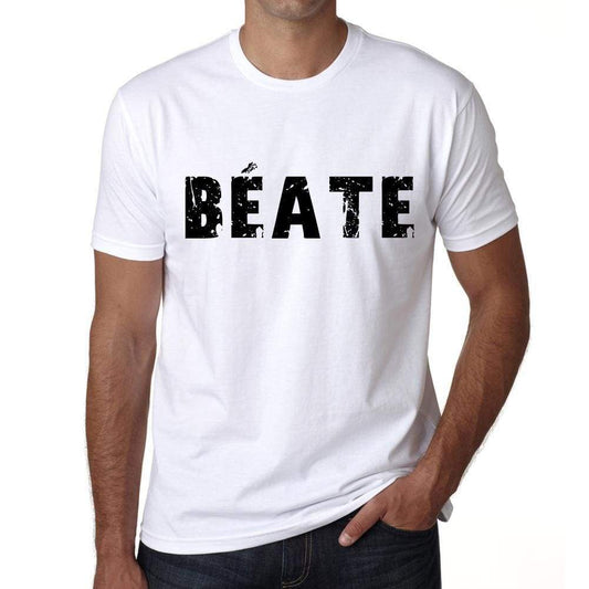 Mens Tee Shirt Vintage T Shirt Béate X-Small White 00561 - White / Xs - Casual