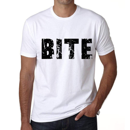 Mens Tee Shirt Vintage T Shirt Bite X-Small White 00560 - White / Xs - Casual