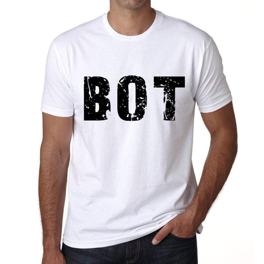 Mens Tee Shirt Vintage T Shirt Bot X-Small White 00559 - White / Xs - Casual