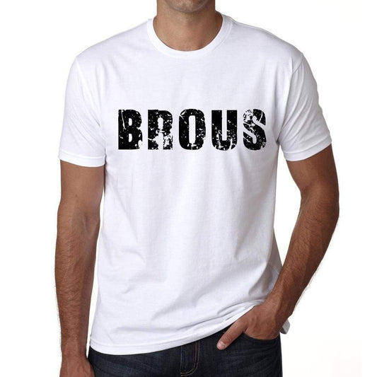 Mens Tee Shirt Vintage T Shirt Brous X-Small White 00561 - White / Xs - Casual