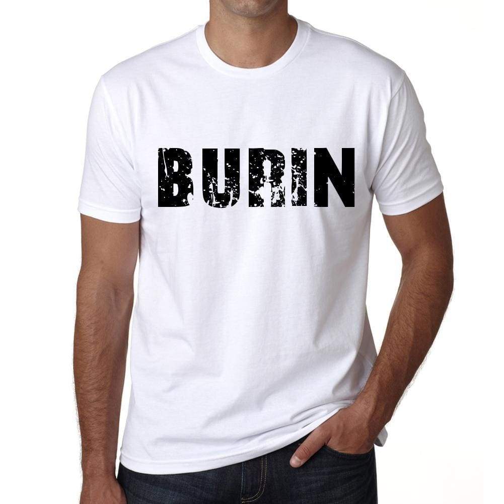 Mens Tee Shirt Vintage T Shirt Burin X-Small White 00561 - White / Xs - Casual