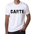 Men's Tee Shirt Vintage T shirt Carte X-Small White 00561
