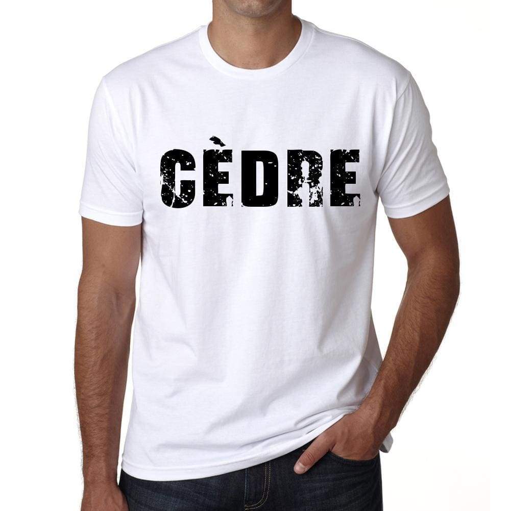 Mens Tee Shirt Vintage T Shirt Cédre X-Small White 00561 - White / Xs - Casual