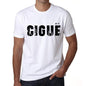 Mens Tee Shirt Vintage T Shirt Ciguî X-Small White 00561 - White / Xs - Casual