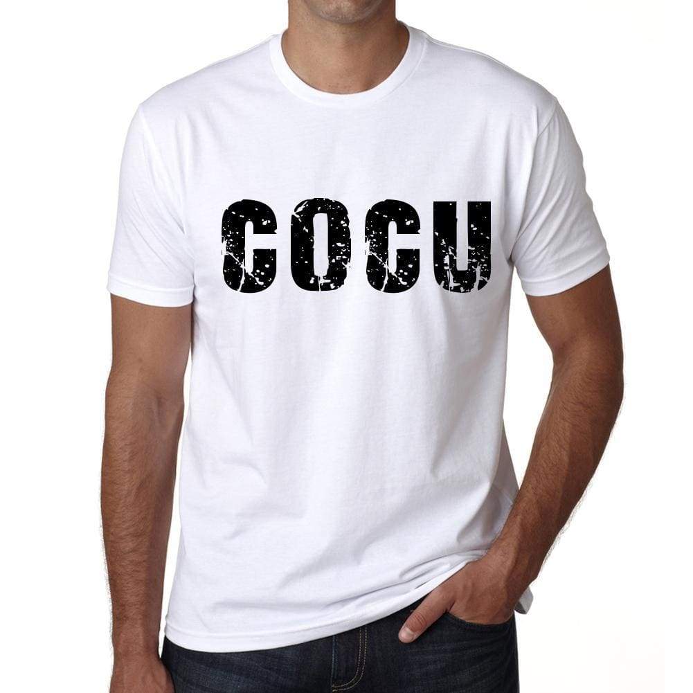 Mens Tee Shirt Vintage T Shirt Cocu X-Small White 00560 - White / Xs - Casual