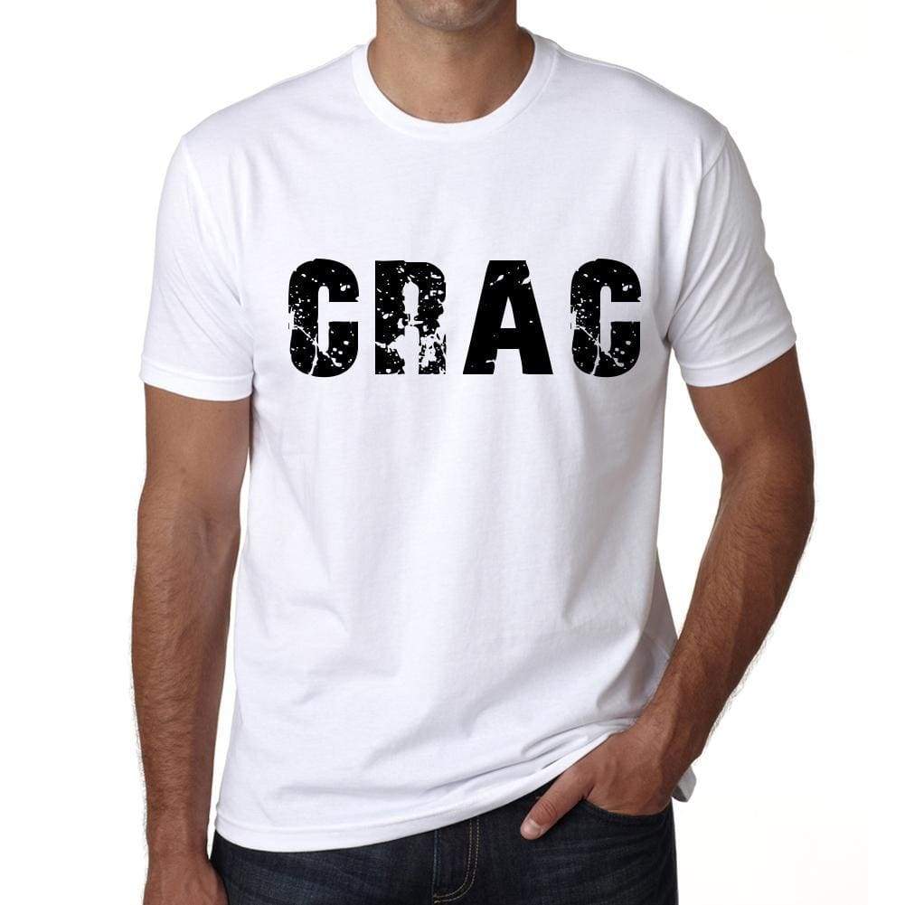 Mens Tee Shirt Vintage T Shirt Crac X-Small White 00560 - White / Xs - Casual
