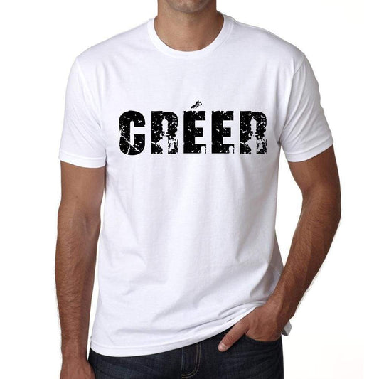 Mens Tee Shirt Vintage T Shirt Créer X-Small White 00561 - White / Xs - Casual