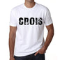 Mens Tee Shirt Vintage T Shirt Crois X-Small White 00561 - White / Xs - Casual
