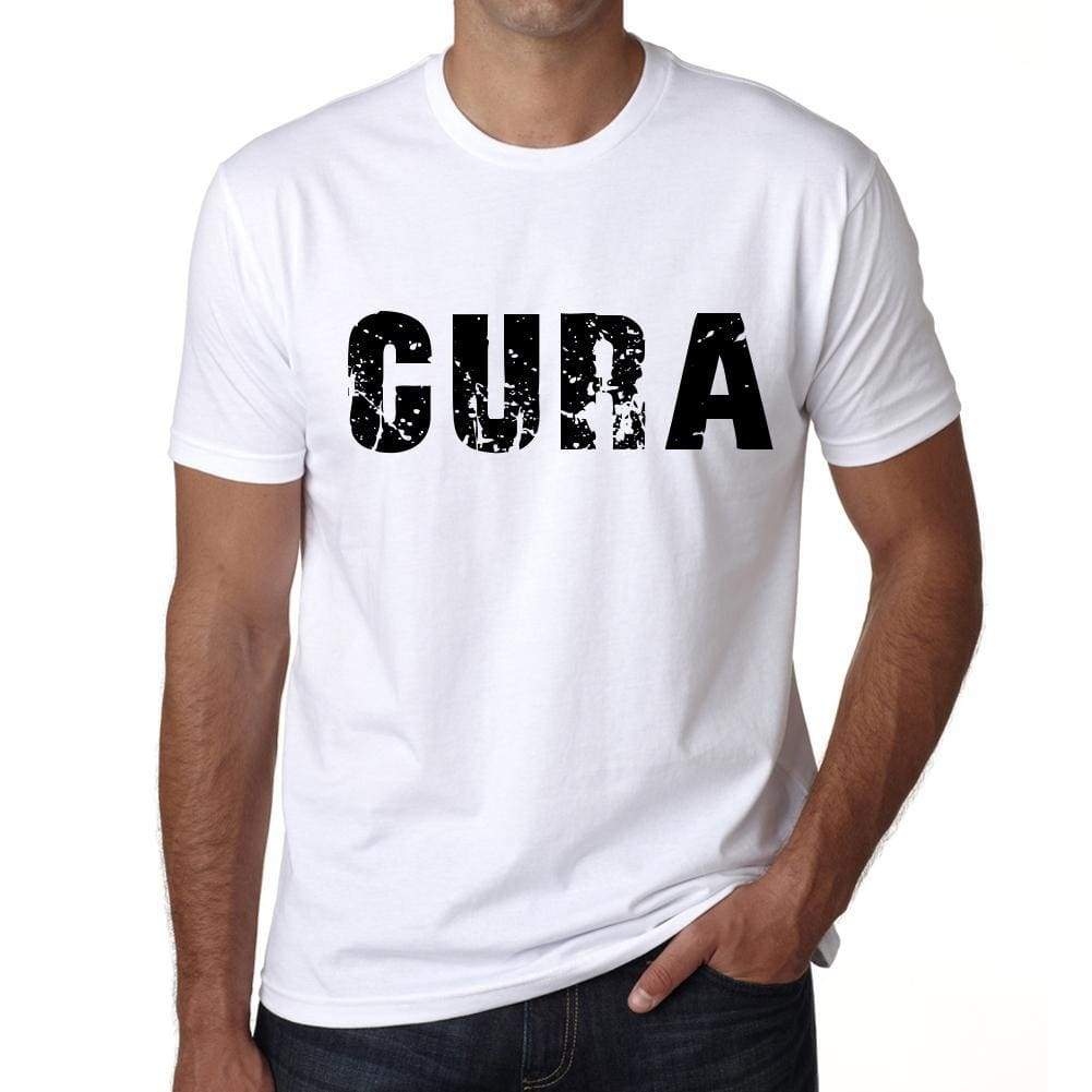 Mens Tee Shirt Vintage T Shirt Cura X-Small White 00560 - White / Xs - Casual