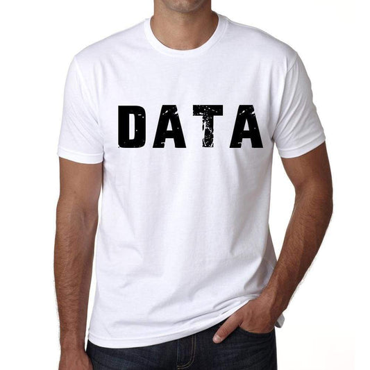 Mens Tee Shirt Vintage T Shirt Data X-Small White 00560 - White / Xs - Casual