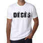 Mens Tee Shirt Vintage T Shirt Décés X-Small White 00561 - White / Xs - Casual