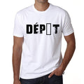 Men's Tee Shirt Vintage T shirt Dépôt X-Small White 00561