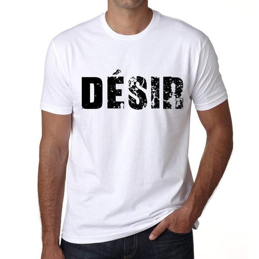 Mens Tee Shirt Vintage T Shirt Désir X-Small White 00561 - White / Xs - Casual