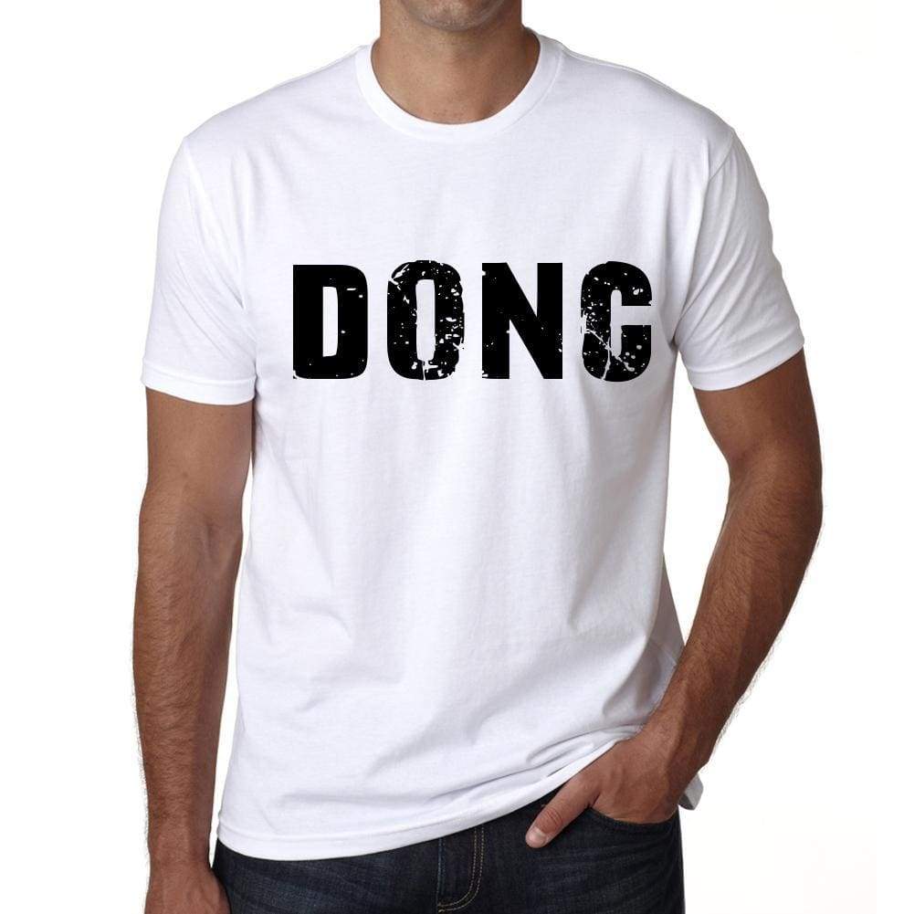 Mens Tee Shirt Vintage T Shirt Donc X-Small White 00560 - White / Xs - Casual