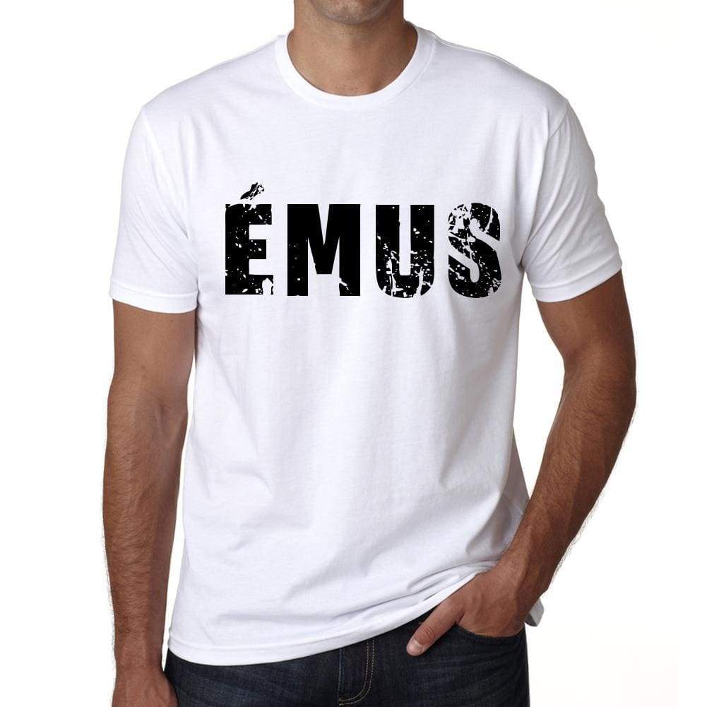 Mens Tee Shirt Vintage T Shirt Èmus X-Small White 00560 - White / Xs - Casual