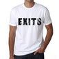 Mens Tee Shirt Vintage T Shirt Exits X-Small White 00561 - White / Xs - Casual