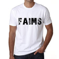 Men's Tee Shirt Vintage T shirt Faims X-Small White 00561