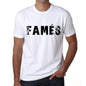 <span>Men's</span> Tee Shirt Vintage T shirt Famés X-Small White 00561 - ULTRABASIC