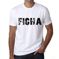 Men's Tee Shirt Vintage T shirt Ficha X-Small White 00561