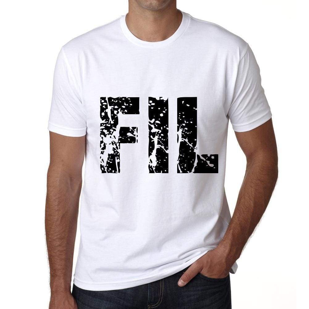 Mens Tee Shirt Vintage T Shirt Fil X-Small White 00559 - White / Xs - Casual