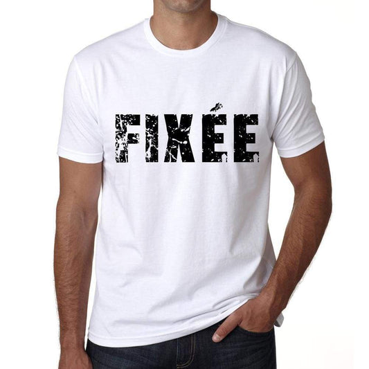 Mens Tee Shirt Vintage T Shirt Fixée X-Small White 00561 - White / Xs - Casual