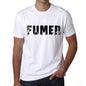 Mens Tee Shirt Vintage T Shirt Fumer X-Small White 00561 - White / Xs - Casual