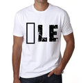 Men's Tee Shirt Vintage T shirt île X-Small White 00559