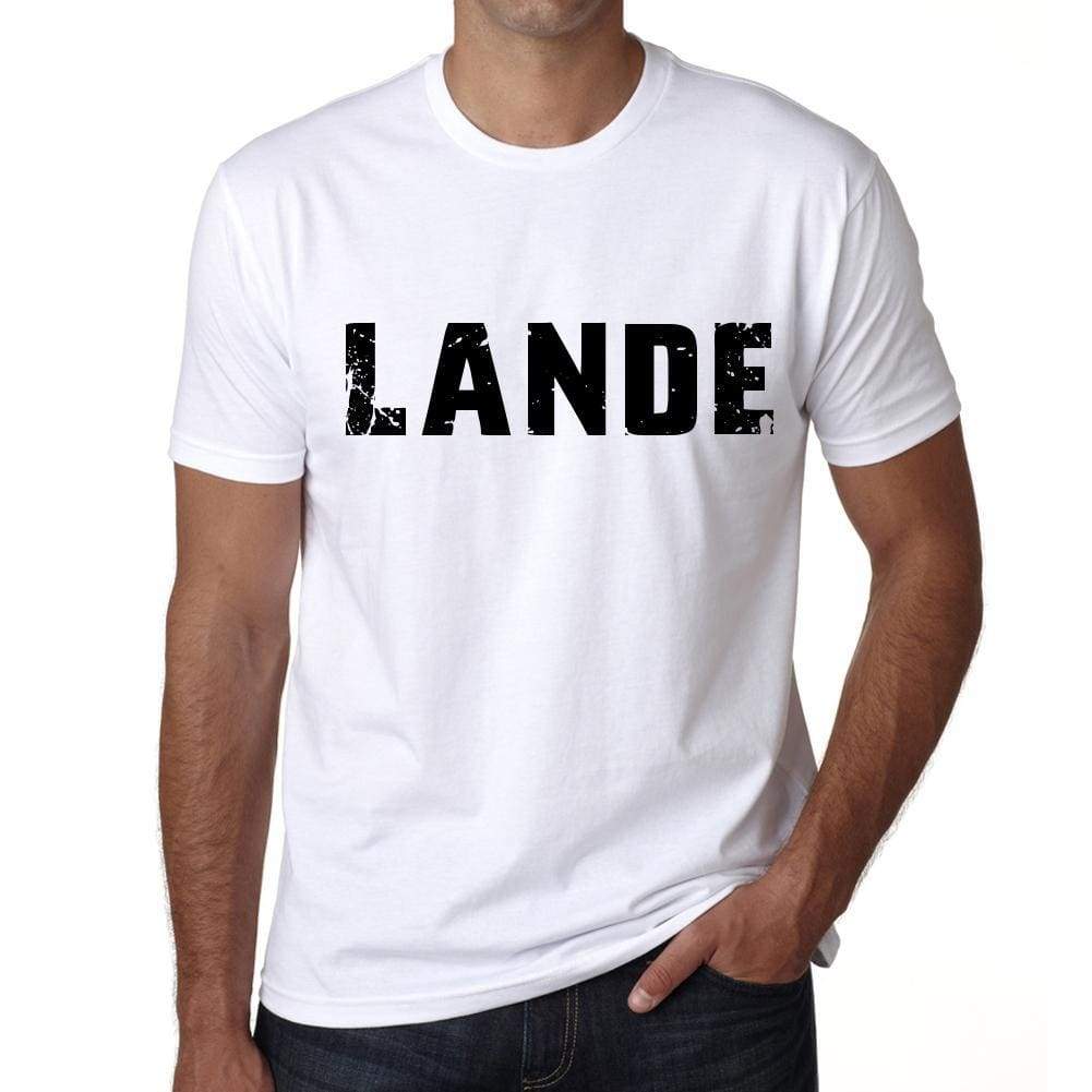 Mens Tee Shirt Vintage T Shirt Lande X-Small White 00561 - White / Xs - Casual