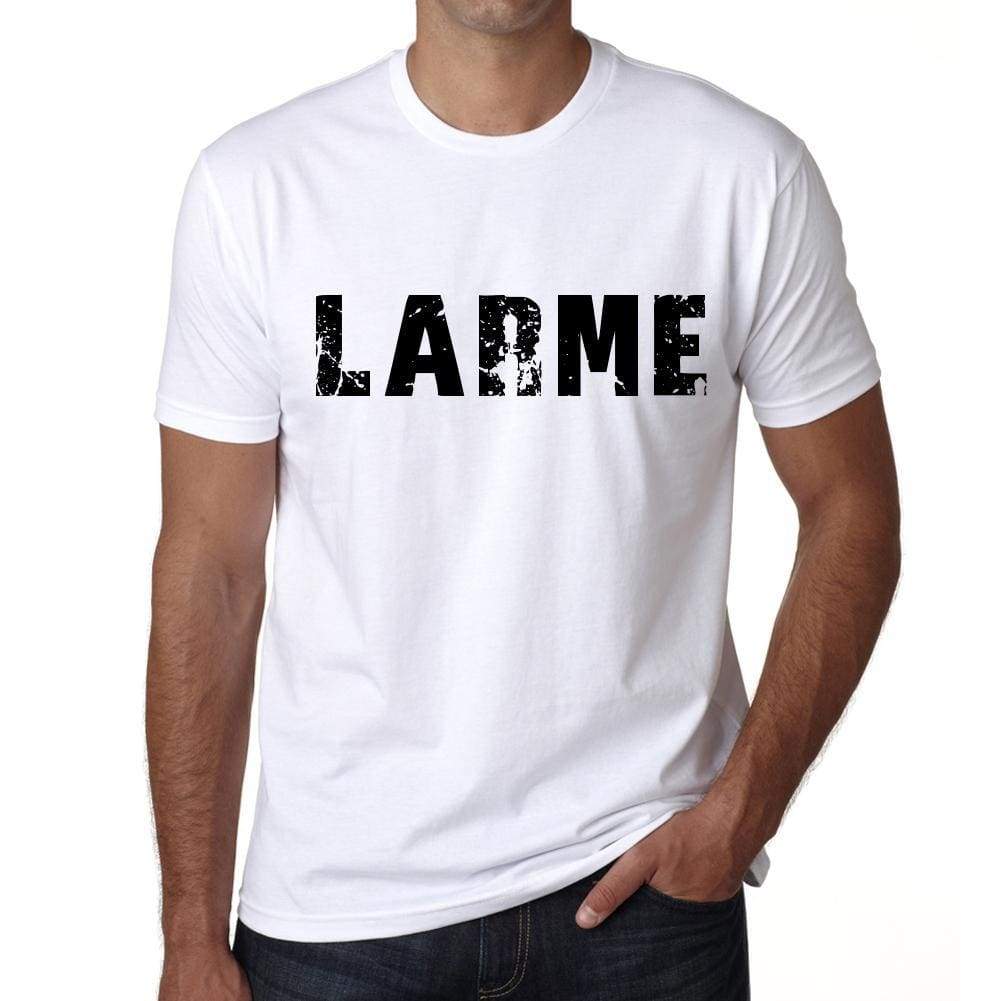Mens Tee Shirt Vintage T Shirt Larme X-Small White 00561 - White / Xs - Casual