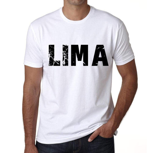 Mens Tee Shirt Vintage T Shirt Lima X-Small White 00560 - White / Xs - Casual