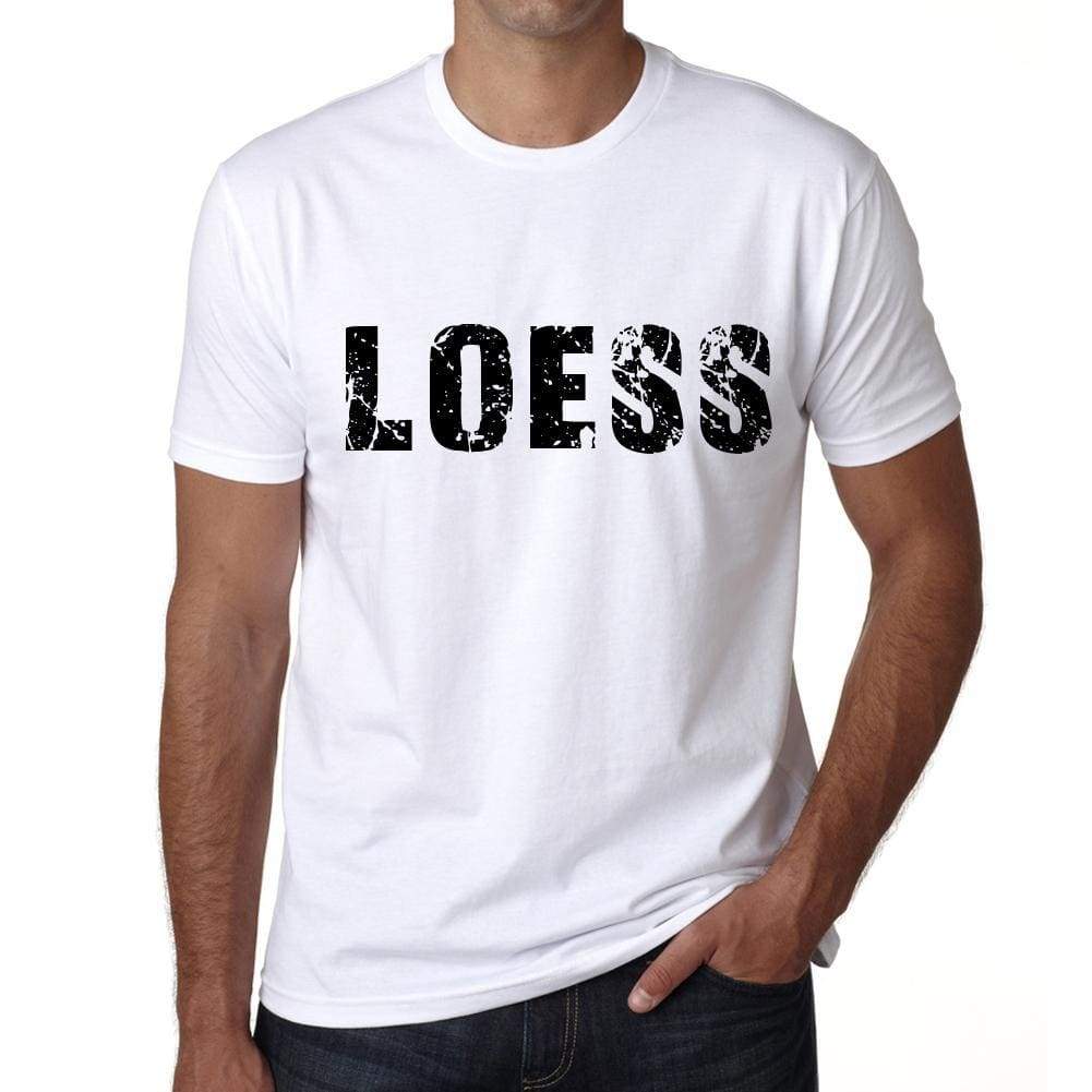 Mens Tee Shirt Vintage T Shirt Loess X-Small White 00561 - White / Xs - Casual