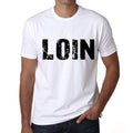 Men's Tee Shirt Vintage T shirt Loin X-Small White 00560