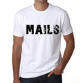 Men's Tee Shirt Vintage T shirt Mails X-Small White