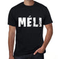 Mens Tee Shirt Vintage T Shirt Méli X-Small Black 00557 - Black / Xs - Casual