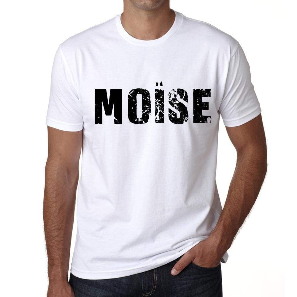 Mens Tee Shirt Vintage T Shirt Moïse X-Small White - White / Xs - Casual