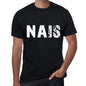 Mens Tee Shirt Vintage T Shirt Nais X-Small Black 00557 - Black / Xs - Casual