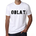 Men's Tee Shirt Vintage T shirt Oblat X-Small White