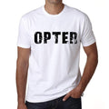 Men's Tee Shirt Vintage T shirt Opter X-Small White