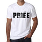 Mens Tee Shirt Vintage T Shirt Priée X-Small White - White / Xs - Casual