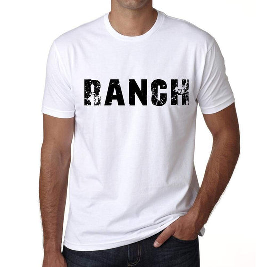 Mens Tee Shirt Vintage T Shirt Ranch X-Small White - White / Xs - Casual
