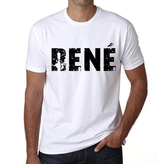 Mens Tee Shirt Vintage T Shirt Renè X-Small White 00560 - White / Xs - Casual