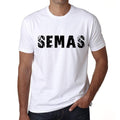 Men's Tee Shirt Vintage T shirt Semas X-Small White