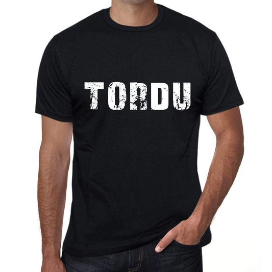 Mens Tee Shirt Vintage T Shirt Tordu X-Small Black 00558 - Black / Xs - Casual