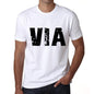 Mens Tee Shirt Vintage T Shirt Via X-Small White 00559 - White / Xs - Casual