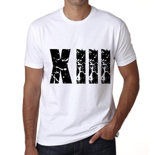 Mens Tee Shirt Vintage T Shirt Xiii X-Small White 00560 - White / Xs - Casual