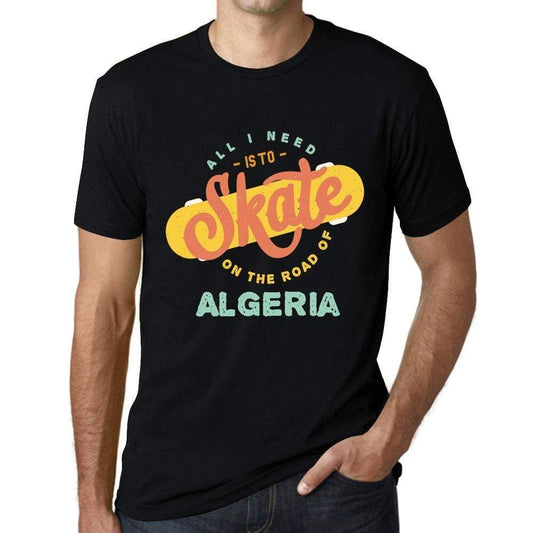 Mens Vintage Tee Shirt Graphic T Shirt Algeria Black - Black / Xs / Cotton - T-Shirt